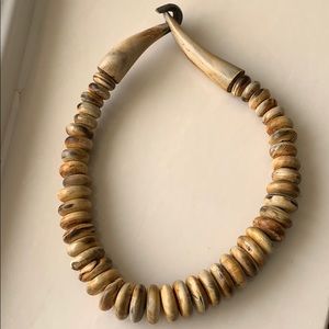 Natural wood necklace